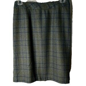 chadwicks of boston 10T Skirt Gray Plaid Classic Wool Blend   Academia Classic